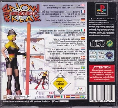 Extreme Snow Break - PS1 (B Grade) (Genbrug)